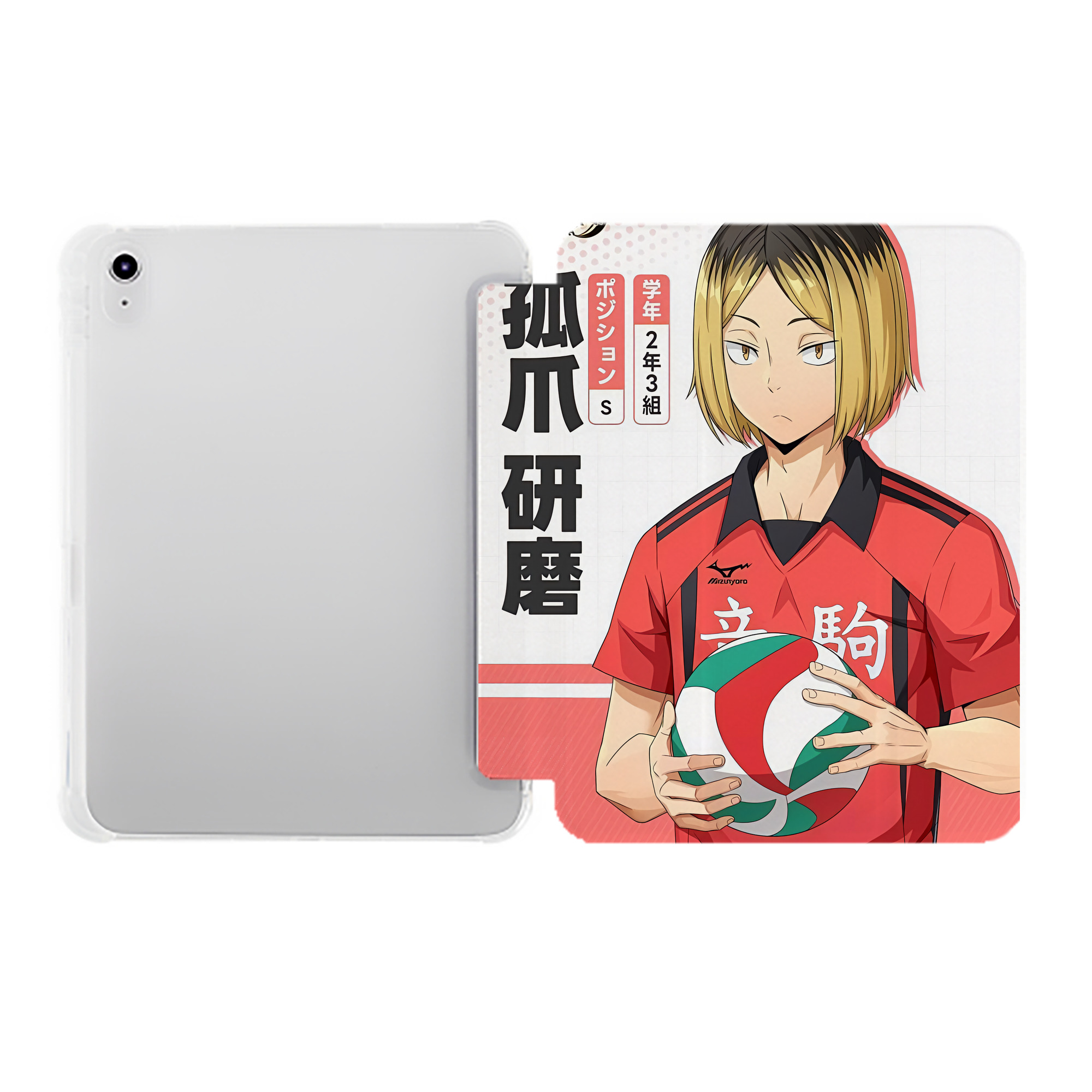 （画像用） ハイキュー!! Haikyu!! IPad ケース ペン収納付き 三つ折りスタンド PUレザー×シリコン 対応機種9.5/10.5/10.9インチ